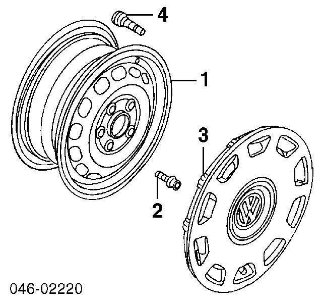 3B0601027F03C VAG диски колесные стальные (штампованные) 7x16, 5x112, ET37, D57,