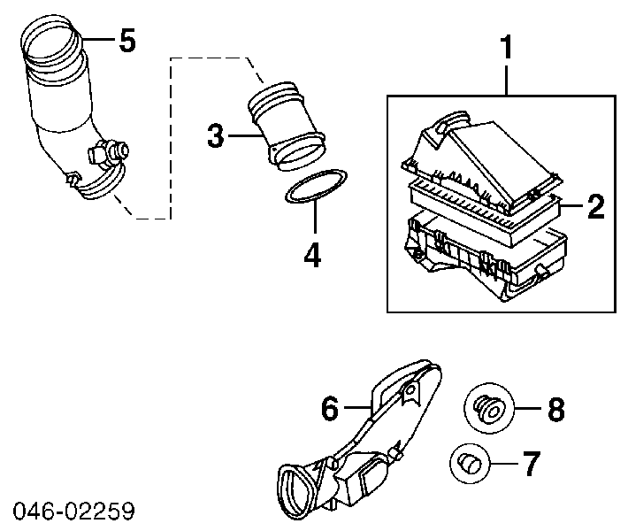 Sensor de fluxo (consumo) de ar, medidor de consumo M.A.F. - (Mass Airflow) para Volkswagen Passat (B5, 3B3)