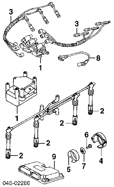 Fio de alta voltagem, cilindro No. 2 para Seat Alhambra (7V8, 7V9)