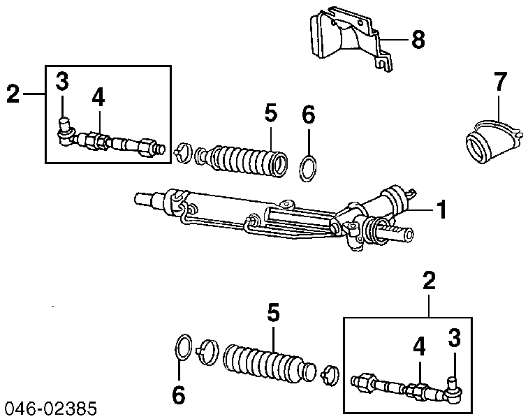 Bota de proteção do mecanismo de direção (de cremalheira) para Volkswagen Passat (B5, 3B3)
