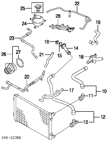 Filtro do sistema de esfriamento para Volkswagen Passat (B5, 3B3)