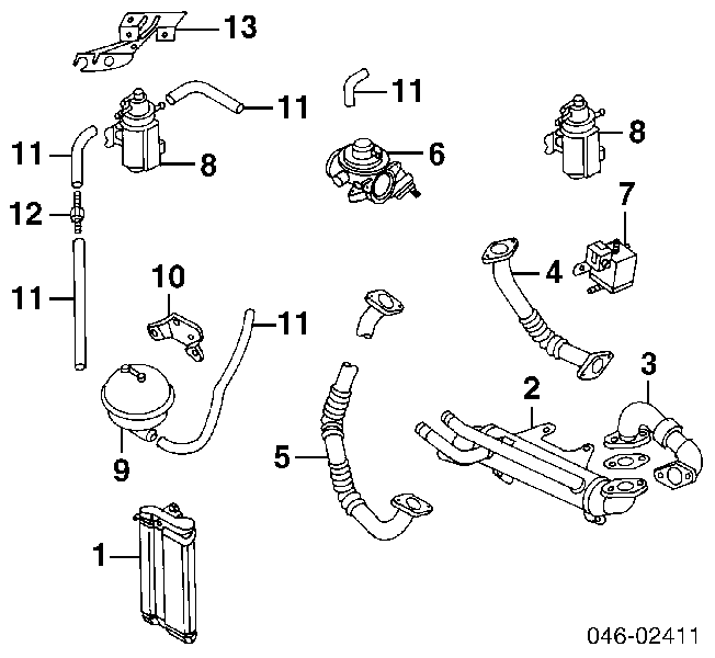 Tanque do sistema de vácuo de motor (amortecedor) para Seat Ibiza (6K1)