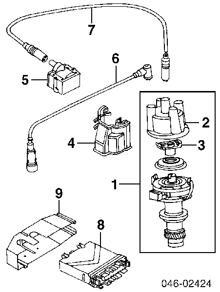 Slider (rotor) de distribuidor de ignição, distribuidor 6134771 Ford
