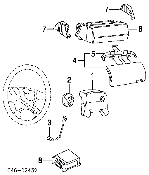 DA52048 Magneti Marelli anel airbag de contato, cabo plano do volante