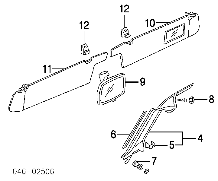 701857511A01C VAG espelho de salão interno