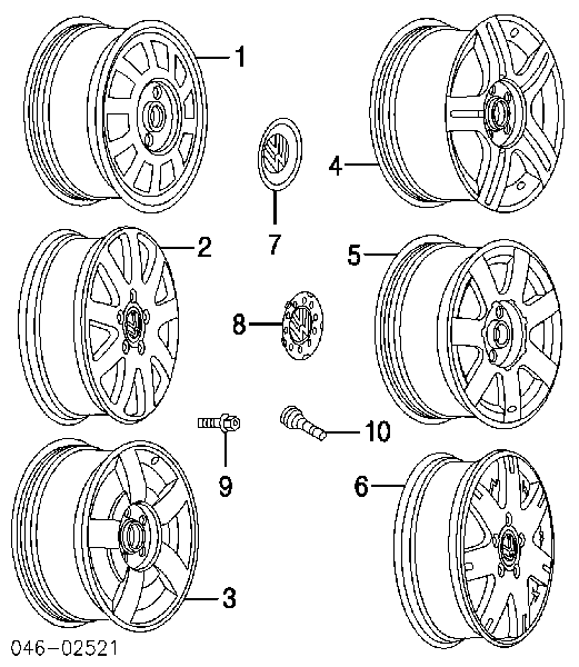 Колпаки на диски 3B0601149FED VAG