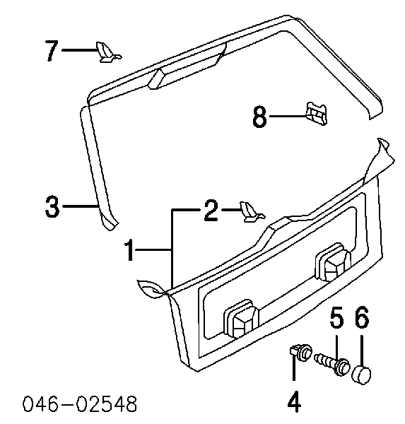 RXC60526 Polcar пистон (клип крепления обшивки крышки багажника)