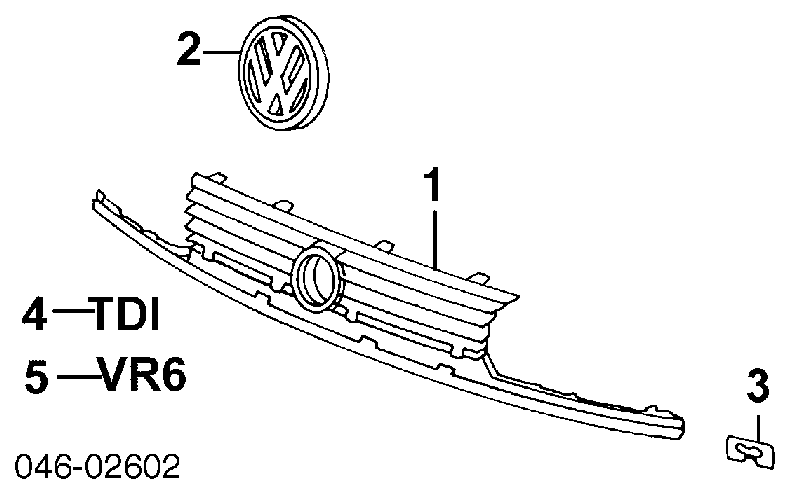 Grelha do radiador para Volkswagen Vento (1HX0)