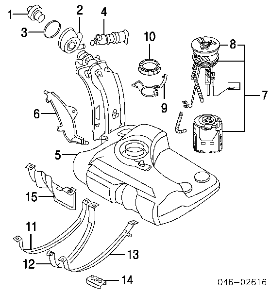 Sensor do nível de combustível no tanque 1H0919670 VAG