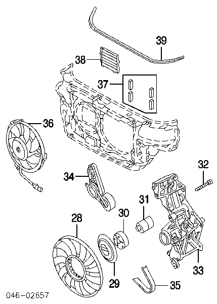 Ventilador (roda de aletas) do radiador de esfriamento para Audi A4 (8K2)