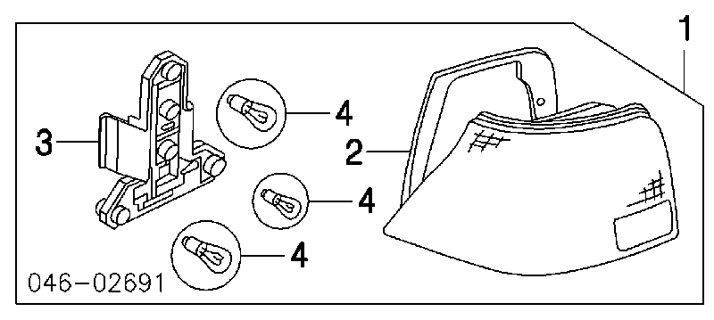 Circuito de contato da luz traseira para Volkswagen Golf (1J1)
