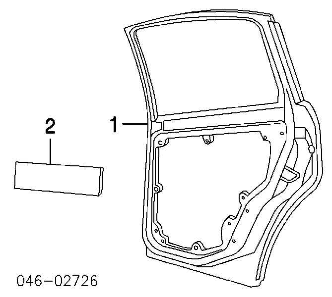 Porta traseira direita para Volkswagen Passat (B5, 3B6)