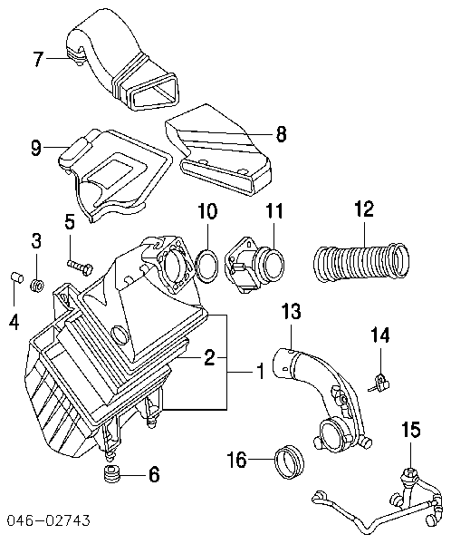 Cano derivado de ar para Audi A6 (4B, C5)