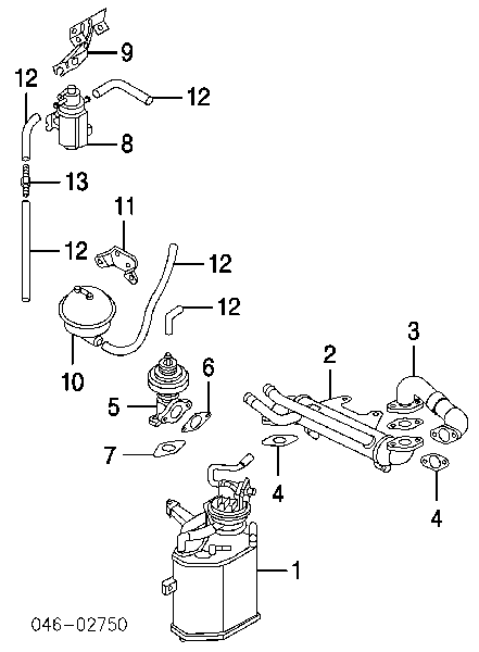 Vedante de válvula EGR de recirculação para Audi A6 (4B, C5)