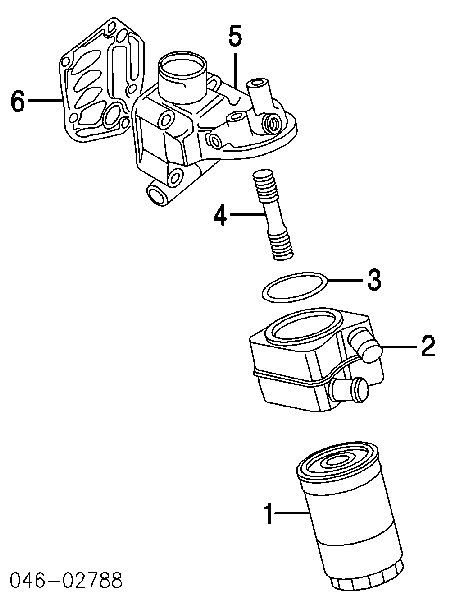 Трубка шток масляного фильтра на Audi 100 44, 44Q, C3