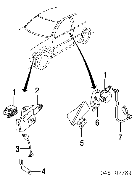 Sensor dianteiro esquerdo do nível de posição de carroçaria para Audi TT (8N3)