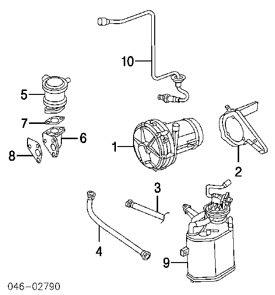 Válvula de fornecimento de ar secundário para Volkswagen Transporter (70XB, 70XC, 7DB, 7DW)