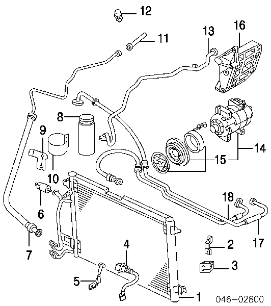 Acoplamento (bobina magnética) do compressor de aparelho de ar condicionado para Audi A6 (4A, C4)