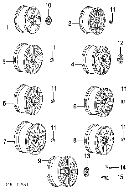 Coberta de disco de roda para Volkswagen Bora (1J2)