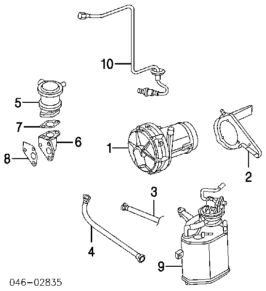 Vedante de válvula de ventilação de cárter para Volkswagen Passat (B5, 3B3)
