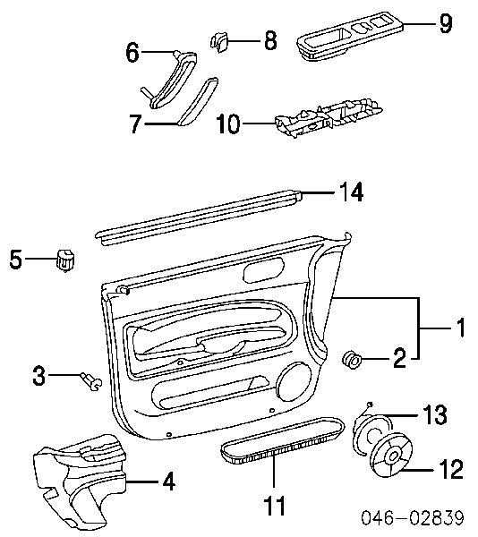 Cápsula (prendedor) de fixação de revestimento da porta para Volkswagen Bora (1J2)
