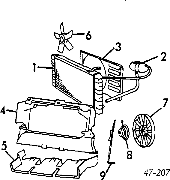 Radiador de esfriamento de motor 8603639 Volvo