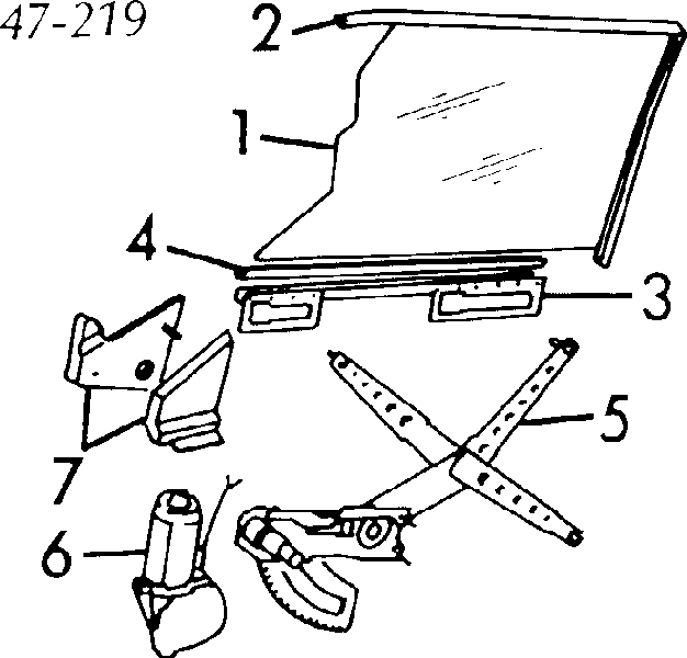 100814 Doga mecanismo de acionamento de vidro da porta dianteira direita