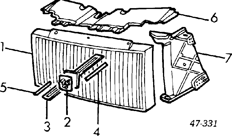 Consola de grelha do radiador para Volvo 940 (944)