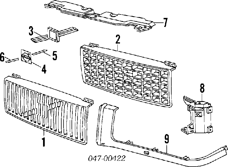 Решетка радиатора 1369616 Volvo