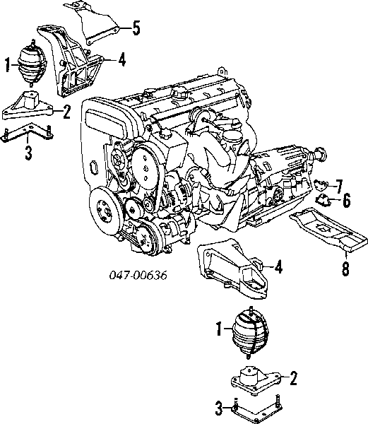 9434223 Volvo Опора КПП