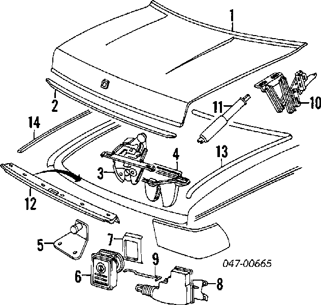 12540571 Volvo amortecedor de tampa de porta-malas (de 3ª/5ª porta traseira)