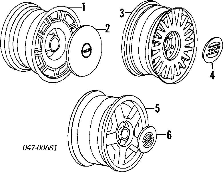 Колпаки на диски 1343663 Volvo