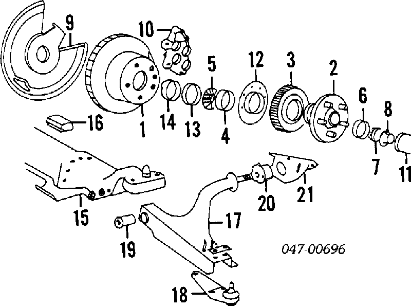 Rolamento de cubo dianteiro para Volvo 240 (P242, P244)