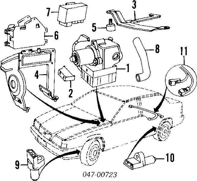 Sensor ABS traseiro para Volvo 850 (LS)