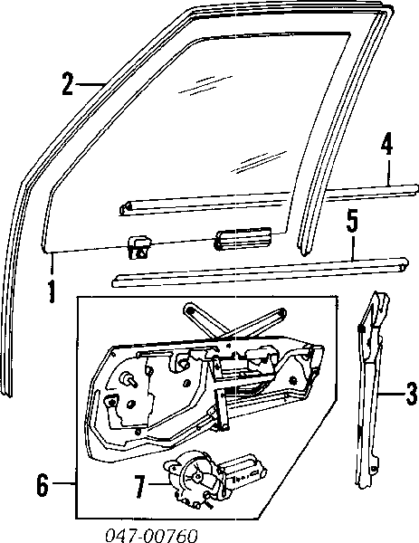 Vidro da porta dianteira esquerda para Volvo V70 (LV)