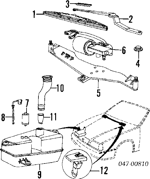 Limpa-pára-brisas do pára-brisas, kit de 2 un. para Audi 80 (8C, B4)