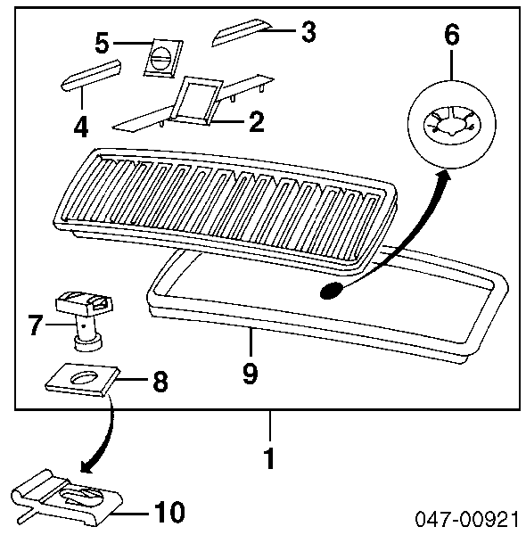 Grelha do radiador para Volvo 850 (LS)