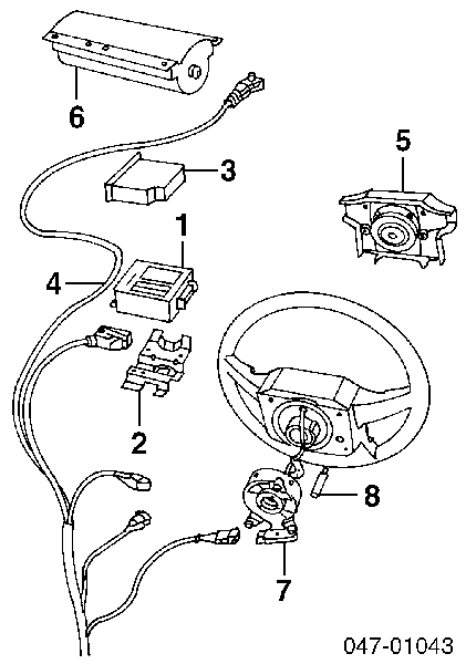 Cinto de segurança (AIRBAG) de condutor 9206137 Volvo