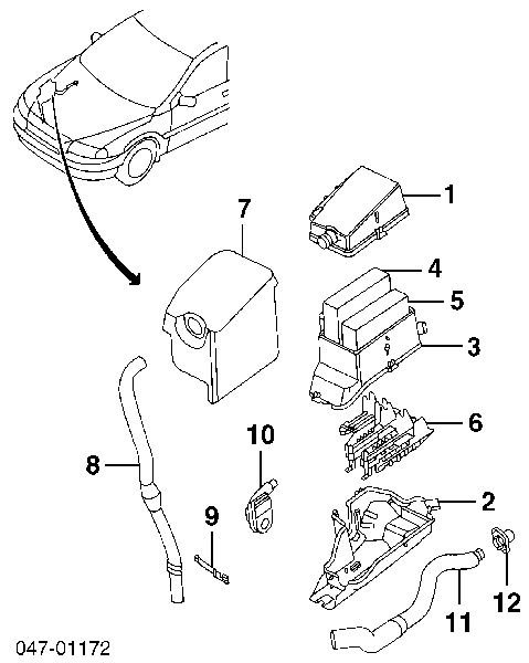 Tampa de unidade de dispositivos de segurança para Volvo S70 (LS, LT)