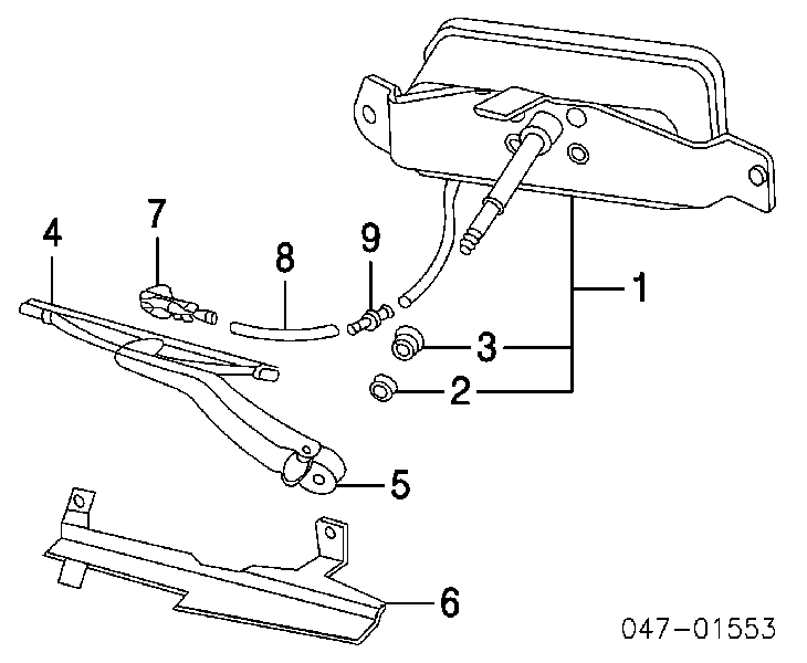 Motor de acionamento de limpador pára-brisas da luz direita para Volvo S60 (RS, RH)