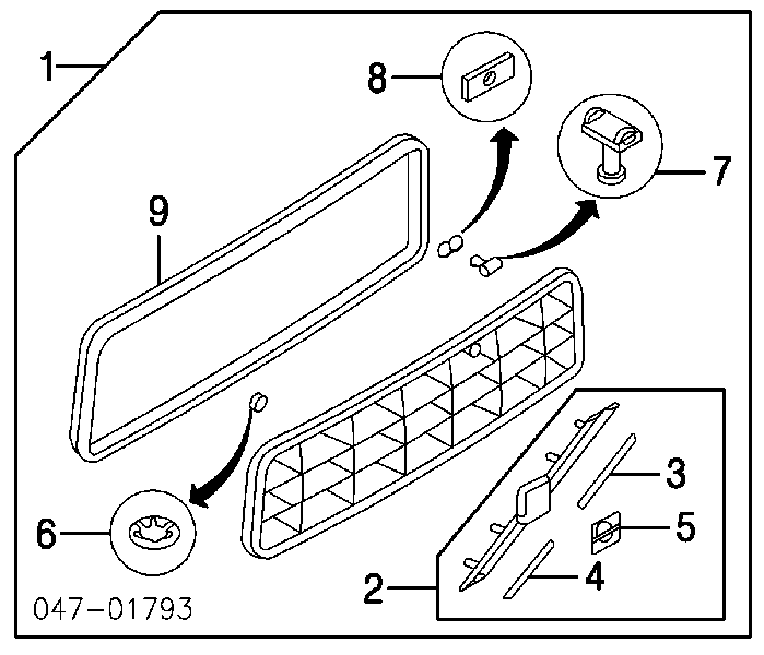 Grelha do radiador para Volvo S70 (LS, LT)