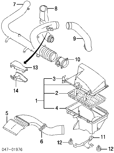 Sensor de fluxo (consumo) de ar, medidor de consumo M.A.F. - (Mass Airflow) 8670113 Volvo