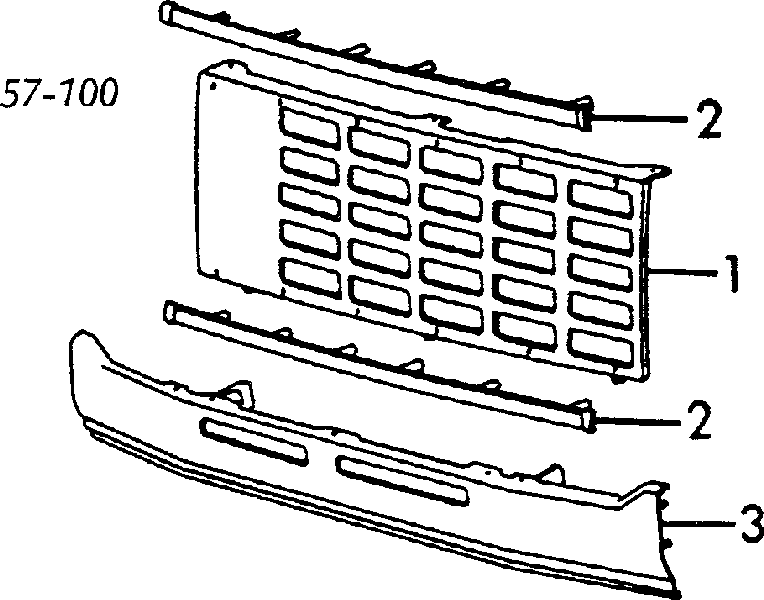 Суппорт радиатора нижний (монтажная панель крепления фар) на Mitsubishi Pajero I 