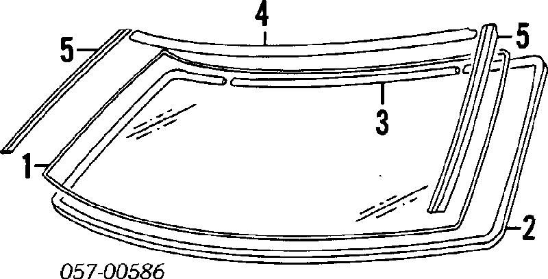Limpa-pára-brisas do pára-brisas de passageiro MB487892 Mitsubishi