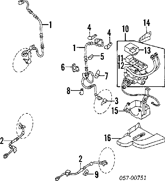 Датчик АБС (ABS) передний левый MB668880 Mitsubishi