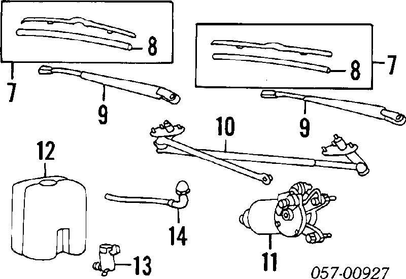 Щетка-дворник лобового стекла водительская MB415739 Chrysler