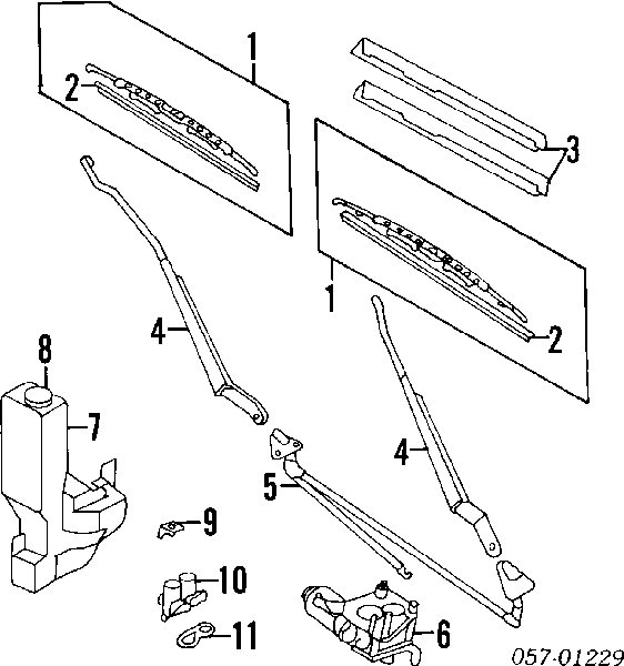 Щетка-дворник лобового стекла водительская MB848803 Chrysler