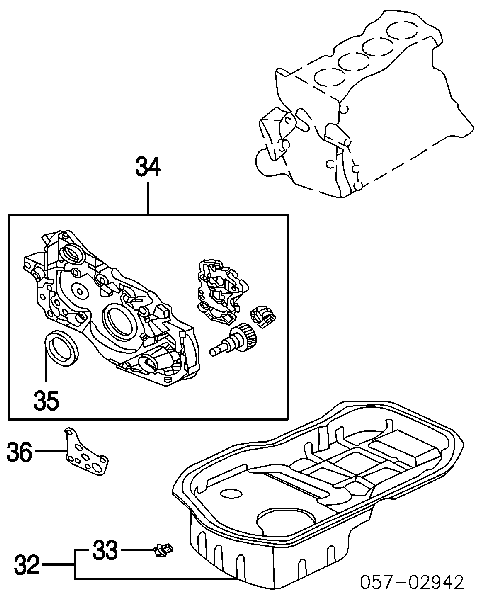 Tampão de panela de motor para Mazda 323 (BA)