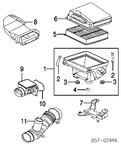 Coxim de caixa de filtro de ar para Mitsubishi Pajero (V90)