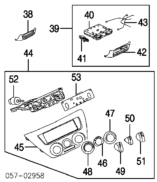 Tampão (painel falso) de gravador para Mitsubishi Lancer (CSW)